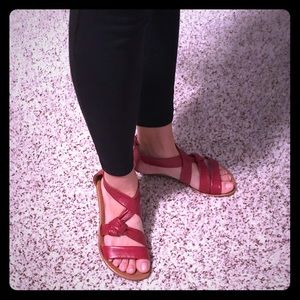 Cute red strappy sandals, never worn sadly 🤷🏻‍♀️